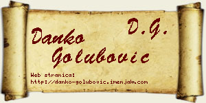 Danko Golubović vizit kartica
